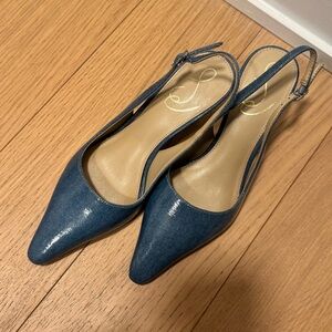 Sam Edelman Bianka slingback in coated denim